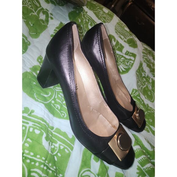 Massimo Baldi Women's Blk Career Pump Size 40 or 9M Made In Italy Leather - Picture 12 of 16
